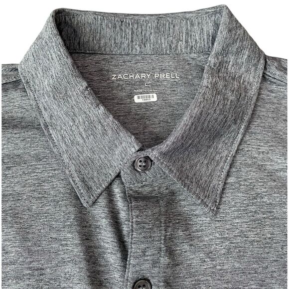 Zachary Prell Mens Bill Stretch Knit Button Up Shirt Lightweight Polo Size Large - Picture 4 of 11